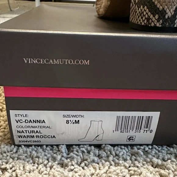 Vince Camuto Diannia Snake Print Ankle Boots - Picture 4 of 6